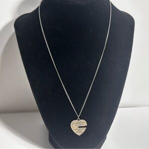 Sterling Silver He Who Holds the Key Sterling Heart Pendant Necklace